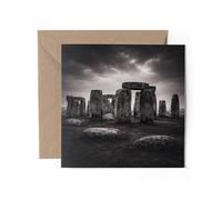 1 x Stonehenge Salisbury Plain England Greeting Card - GB Black & White Photography Office Birthday Gift #71745