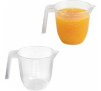 1 x Sturdy 1l Measuring Jug Clear Embossed Marking Cooking Wham Liter | Heavy duty Commercial Plastic