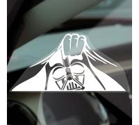 1 x SW5 Sticker Sign Darth Vader Peeking Car Window Star Wars Imperial Helmet Empire Force Dark Side Sith Vinyl Decal Truck Vehicle Reverse or External Bumper Label (Inside Window to Face Outwards)