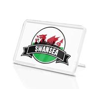 1 x Swansea Square Magnet - Wales Welsh Flag City Travel Holiday Fridge Magnetic Travel Souvenir Holiday Family Friend Women Men #83158