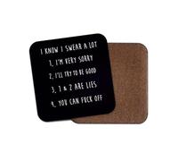 1 x Swear A Lot Joke Coaster - Funny Office Best Friend Birthday Colleague Gift #71474