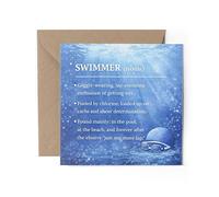 1 x Swimmer Definition Greeting Card - Swimming Joke Funny Hobby Birthday Friend Gift #84133