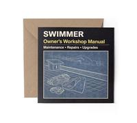 1 x Swimmer Greeting Card - Swimming Swim Pool Owner's Workshop Manual Men's Women's Birthday #72332