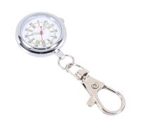 1 x Table Fob Badge Clip Watch Key Ring for Pocket Watches Key Fob Pocket Watch Case for Men Strap Material: Alloy Silver, Silver, 6.5X2.5CM
