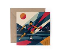 1 x Table Tennis Greeting Card - Ping Pong Player Birthday Gift #73359