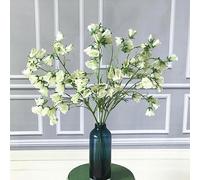 1 x Tall White Artificial Canterbury Bells Realistic Faux Silk Wild Flowers Stem - Realistic Likelike Fake Flower Greenery - Spring, Summer