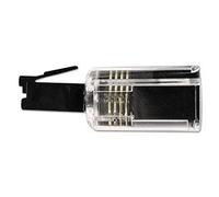 1 x Telephone Cord Detangler - 360 Degree Rotating Clear Black Phone Cord Detangler by Dragon Trading - Eliminate Twists and Tangles - Crystal Clear Design - Quality Telecommunication Accessory
