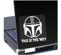 1 x The Mandalorian Helmet Sticker External This is The Way Head Sign Star Wars Inspired Vinyl Graphic 100mm