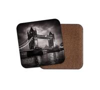 1 x Tower Bridge London UK Coaster - Britain Black & White Photography Travel Office Birthday Gift #71743