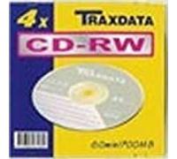 1 x TRAXDATA SILVER CD-RW 4xSpeed CD-REWRITABLE, factory sealed in jewel case.