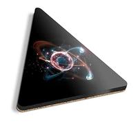 1 x Triangle Coaster - Atomic Particles Science Physics Cork Backed MDF Glossy Tea Coffee Accessory #12393