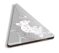 1 x Triangle Coaster - Falkirk District Cork Backed MDF Glossy Tea Coffee Accessory #55538