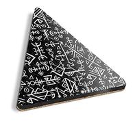 1 x Triangle Coaster - Icelandic Viking Nordic Cork Backed MDF Glossy Tea Coffee Accessory #2508