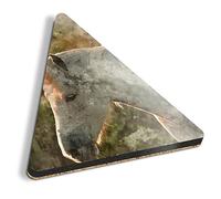1 x Triangle Coaster - New Forest Pony Art Horse Ponies Cork Backed MDF Glossy Tea Coffee Accessory #53091