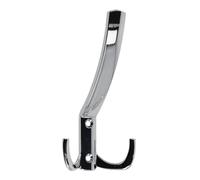 1 x Triple Hat Coat Hanger Hook Door Wall Bath 143mm - Chrome