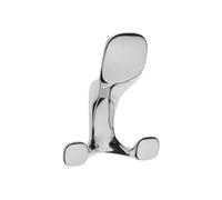 1 x Triple Hat Coat Modern Hanger Hook Door Wall Bath 104mm - Chrome