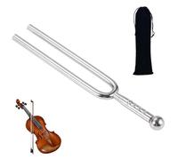 1 x Tuning Fork 528 Hz, Stainless Steel Medical Tuning Fork, Cleaning Cloth and Storage Bag for Chakra, Reflexology, Yoga, Meditation, Stress Relief, multi-coloured, A