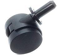 1 x Twin wheel castor 45mm black ferrule fitting furniture castors wheels