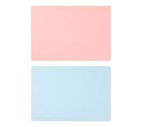 1 X Two Sided Nail Art Mat Double-faced Pu Leather Hand Pillow Pad Dining Placemat Arm Rest For Nails Manicure Table(Pink-Blue)
