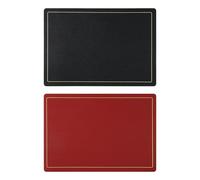 1 X Two Sided Nail Art Mat Double-faced Pu Leather Hand Pillow Pad Dining Placemat Arm Rest For Nails Manicure Table(Black-Red)