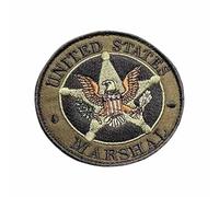 1 x United States Marshal Patches, 7 x 5 cm Military Velcro Straps Applique for Backpacks Clothing Bags Uniform Vest