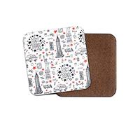 1 x USA Travel Coaster - America Explore New York NY Doodles America Mum #15382