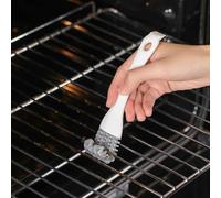 1 x V Shape Grill Brush with Hook and Scraper Multifunction for Grid Cleaning Grill Kitchen Gadgets