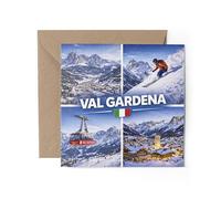 1 x Val Gardena Italy Greeting Card - Ski Resort Skiing Snowboard Gift #71794
