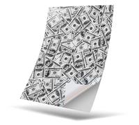 1 x Vinyl Sticker A4 Rectangle Shape 210x297 mm - BW - US Dollar Bill Currency Money Art Print Decal Laptop Tablet Luggage Car Wall Fridge Door Sticker #35748