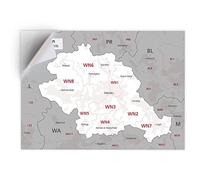 1 x Vinyl Sticker A5 - Rectangle Shape 15,8x21cm Wigan District Art Print Decal Laptop Tablet Luggage Car Wall Fridge Door Sticker #55621