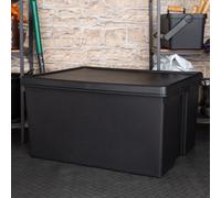 1 X Wham Bam 150L Stackable Recycled Plastic Storage Box & Lid Black