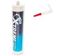 1 x White Bond-It Xtreme Silicone Sealant for bathrooms, kitchens, bath, wet room - Anti-Mould Silicone Premiere Range BDSANX