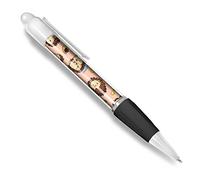 1 x White Cartoon Hedgehog Pattern Pen - Garden Snail Bug Paw Print Animal Theme - Black Ink #45313