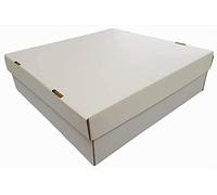 1 x White Jumbo Wreath Flowers Storage Shipping Postal Box 560 x 560 x 120mm for Artificial Wreaths & Garlands