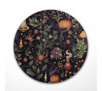 1 x Witchcraft Round Mouse Mat - Pattern Stars Witch Coven Magical Ritual Witchcraft Spiritual Mousemat Mousepad Pad PC IT Gift #82782