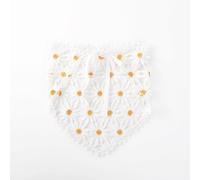 1 x women's crochet headband, triangle headband, bandanas, turban, tie hair bands, vintage knitted flowers hollow headscarf, hair scarf, hair band for women and girls, yellow