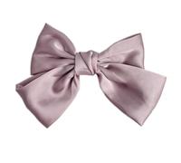 1 x Women's Hairpin Bow, Feather Clip, Hair Clips, Satin Hair Pin, Bow Hair Bow, Headpiece, Hair Accessories for Women, Girls, Daily Wear, Grey Purple