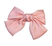 1 x Women's Hairpin Bow, Feather Clip, Hair Clips, Satin Hair Pin, Bow Hair Bow, Headpiece, Hair Accessories for Women, Girls, Daily Wear, Light Pink
