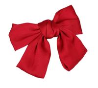 1 x Women's Hairpin Bow, Feather Clip, Hair Clips, Satin Hair Pin, Bow, Headpiece, Hair Accessories for Women, Girls, Daily Wear, Red