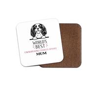 1 x World's Best Cavalier King Charles Spaniel Mum Coaster - Dog Mummy Mother's Day Birthday Gift #71437