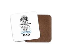 1 x World's Best Cockapoo Dad Coaster - Dog Daddy Father's Day Birthday Gift #71424