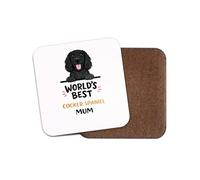 1 x World's Best Cocker Spaniel Mum Coaster - Dog Mummy Mother's Day Birthday Gift #71455