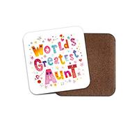 1 x Worlds Greatest Aunt Coaster - Aunty Auntie Cute Pretty #29294