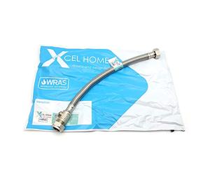 1 x WRAS Approved 300mm 15mm Compression with Isolation Valve x 1/2" Flexible Pipe Connector Stainless Steel Braided