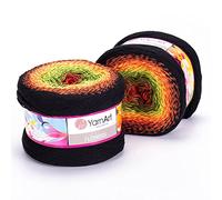 1 x Yarn Art Flowers Yarn 55% Cotton 45% Acrylic 250gr 1000 m (1093.60 yds) Multicolor Cotton Yarn, Crochet, 59 Colours (267)