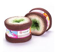 1 x Yarn Art Flowers Yarn 55% Cotton 45% Acrylic 250gr 1000 m (1093.60 yds) Multicolor Cotton Yarn, Crochet, 59 Colours (272)