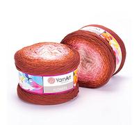1 x Yarn Art Flowers Yarn 55% Cotton 45% Acrylic 250gr 1000 m (1093.60 yds) Multicolor Cotton Yarn, Crochet, 59 Colours (288)