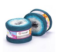 1 x Yarn Art Flowers Yarn 55% Cotton 45% Acrylic 250gr 1000 m (1093.60 yds) Multicolor Cotton Yarn, Crochet, 59 Colours (289)