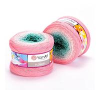 1 x Yarn Art Flowers Yarn 55% Cotton 45% Acrylic 250gr 1000 m (1093.60 yds) Multicolor Cotton Yarn, Crochet, 59 Colours (292)