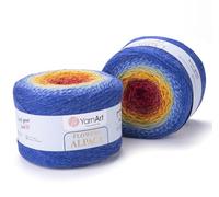 1 x Yarn Flowers Alpaca 20% Alpaca 80% Acrylic Weight 250g Length 940m (1028 Yards) Multicolor Rainbow, 40 Colours (432)